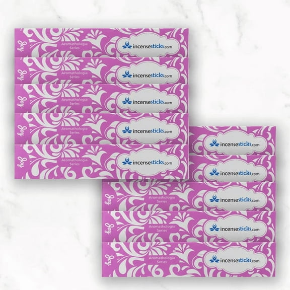 Joy Incense 8" 12 Sticks ,10 Packs, 12 Incense Sticks per Pack, Orange Incense Blend