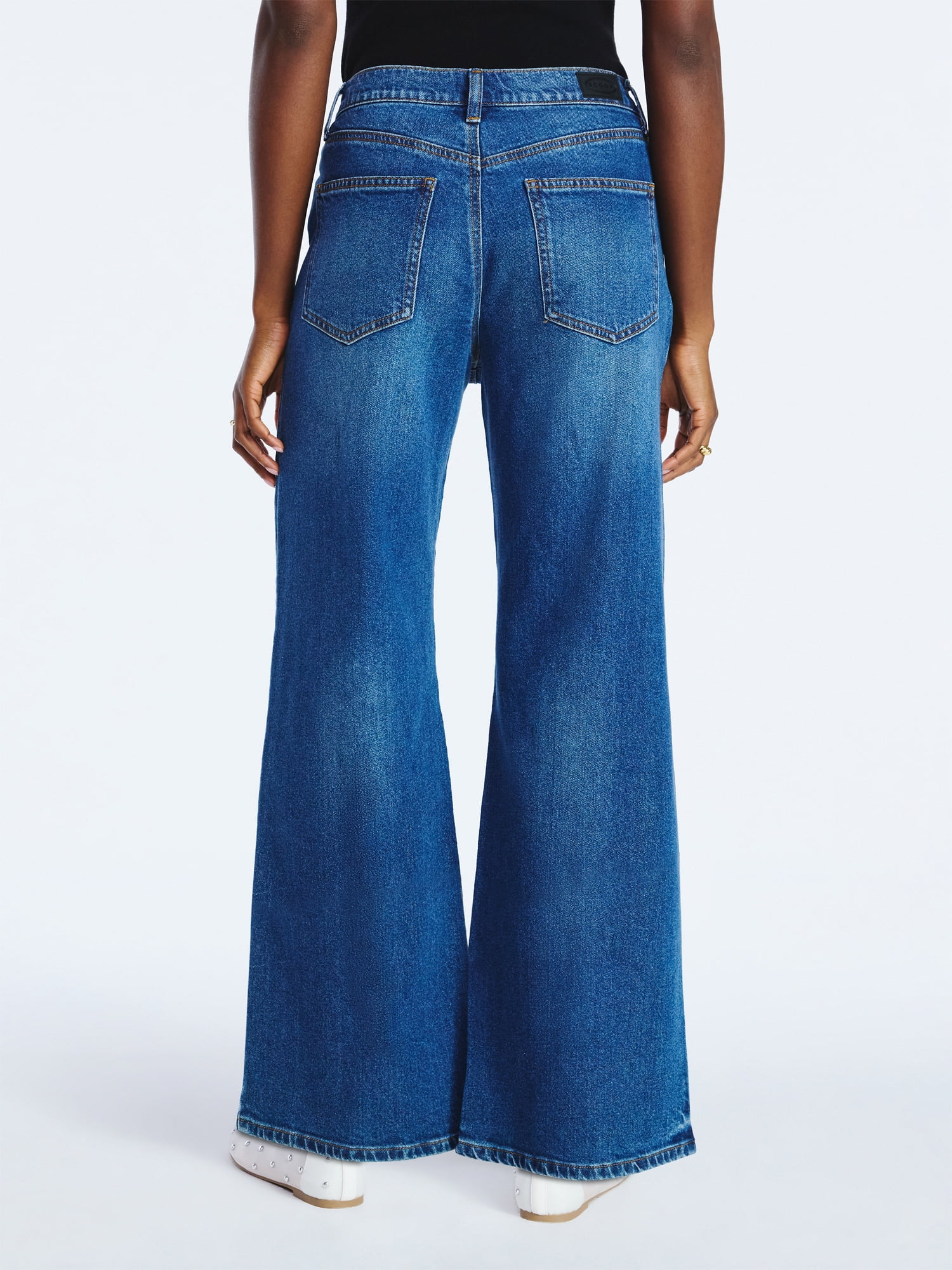 Scoop Women's Wide Leg Low Slung Jeans, 29" Inseam, Sizes 0-20
