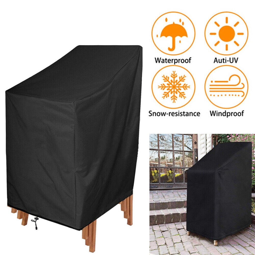 Patio Chair Cover Waterproof Outdoor Lounge Stackable HighBack