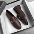 thumbnail image 2 of Tophqws Casual Slip On Women Loafers Spring 2022 Luxury Flat Shoes Quality Leather Designe Mules Shoes Female Retro Moccasins, 2 of 3