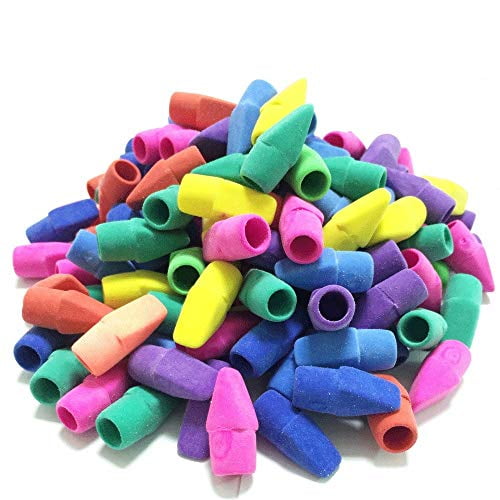 Pencil Top Eraser Caps Arrowhead Assorted Colors In Bulk Pack Of 150 