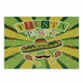 thumbnail image 1 of Fiesta Cutting Board, Sprites with Sombrero Maracas Mustache Mexican Hand Drawn Illustration, Decorative Tempered Glass Cutting and Serving Board, in 3 Sizes, by Ambesonne, 1 of 2