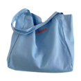 thumbnail image 1 of KLKCMS Sac Fourre-Tout en Toile Broderie Lettre Sac à Bandoulière Élégant Réutilisable Mode Décontracté Bleu, 1 of 9