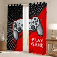 thumbnail image 3 of Feelyou Cartoon Gamepad Player Black Out Curtains for Kid, Chic Cycle Abstract Curtains Pack of 2 (42x63 Each), Play Game Theme Bedroom Curtains, Window Curtains Home Decor, 3 of 7