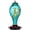 Blue, variant on LUJII Hummingbird Feeder, Hand Blown Glass Hummingbird Feeder, Never Fade, 36 Fluid Ounces, 5 Feeding Metal Stations, Much Bigger, Garden Backyard Decorative, Containing Ant Moat (Blue)