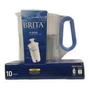 Brita Wave Filtered Water Filter Pitcher 10 Cup Capacity - Blue