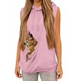 thumbnail image 2 of Stralyhd Pet Pouch Hoodie for Women Cozy Soft Kitten Puppy Holder Sweatshirts Fleece Warm Kangaroo Pouch Hoodie Sleeveless Small Animal Carrier Pullover with Pet Pocket Pink 2XL, 2 of 5