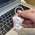 thumbnail image 2 of 1Pair Love Bear Magnetic Keychain Cute Animal Shaped Keyring Cartoon Couple Pendants Bear Keychain Bag Charms Car Key Accessories for Couples, 2 of 7