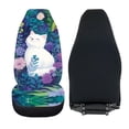thumbnail image 6 of XYZCANDO White Cat Pattern Car Seat Covers for Woman Soft Front Seat Cover Protect Accessories Stretchable, for Vehicle Truck Van, 6 of 10