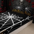 thumbnail image 3 of Erosebridal Halloween Spider Web Zipper Twin Comforter Sets with Fitted Sheet and 2 Pillowcases for Boys, Black Yellow Comic City Zipper Bedding Set, Black Reversible, 4 Pieces, 3 of 7