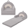 thumbnail image 1 of Sofá plegable para niños pequeños Blissful Diary 2 en 1, color gris, 1 of 9