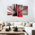 thumbnail image 3 of Elephant Stock Deep Fractal Abstract Wall Art - Horizontal Multi Panel Canvas - Living Room Wall Decor - Abstract Multi Panel - Red And Gray Decor - 75" x 48", 3 of 8