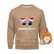 thumbnail image 1 of Blusas y camisas de cuello redondo y manga larga para hombre, blusa de poliéster con estampado navideño de copa de vino y terciopelo., 1 of 6