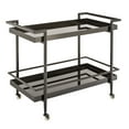 thumbnail image 3 of Sunpan Livingston 36" Modern Metal and Glass Bar Cart in Black, 3 of 3