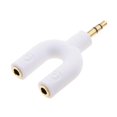 thumbnail image 4 of Divisor de auriculares Adaptador De Auriculares Para Auriculares Con Divisor De Audio Y Conector Doble De 3,5 Mm, Blanco Blanco Magideal Divisor de auriculares, 4 of 6