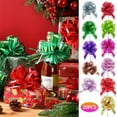 thumbnail image 4 of Christmas Gift Bows, Gift Wrapping Ribbon, 20PCS Unassembled Organza Ribbon Bows for Christmas Wedding Birthday Decoration, Reusable Portable Colorful Stripe Pattern Gift Package Accessories, 4 of 4