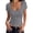 Grey, variant on Women's Short Sleeve Tops Summer Lace Trim Square Neck Slim Fitted Going Out Basic Tee Shirts Y2K Clothes
