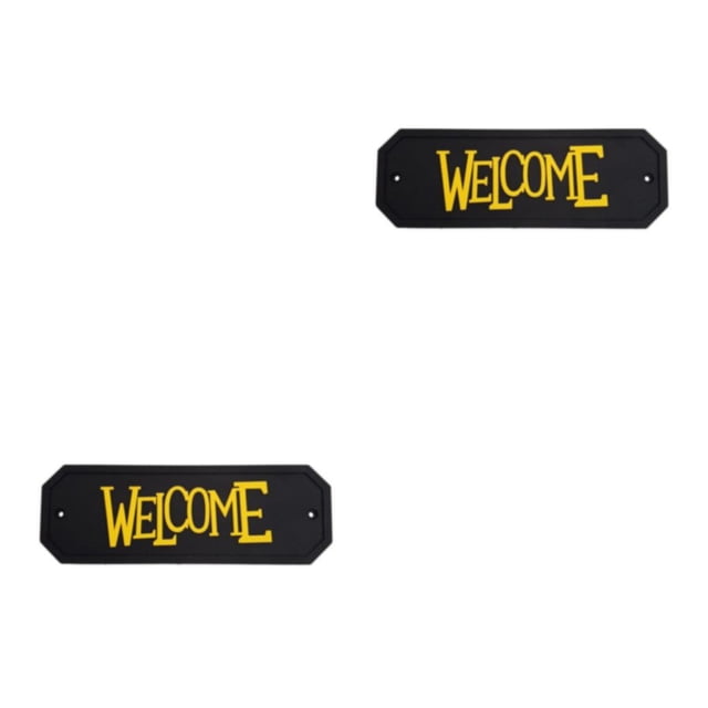 Bewildely Placa de puerta de pared de jardín flexible Placa de letrero WELCOME_2 BIENVENIDO 2Conjunto