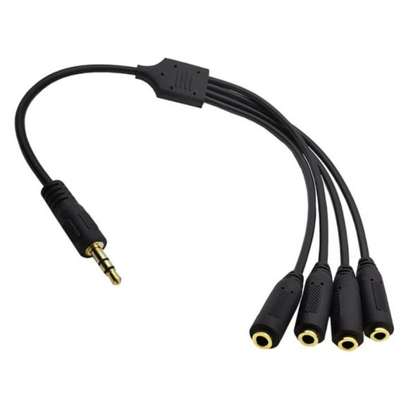 Headphone Splitter Cable, 3.5mm Male To 4 Ports, 3.5mm, Female, Aux 3.5, Jack