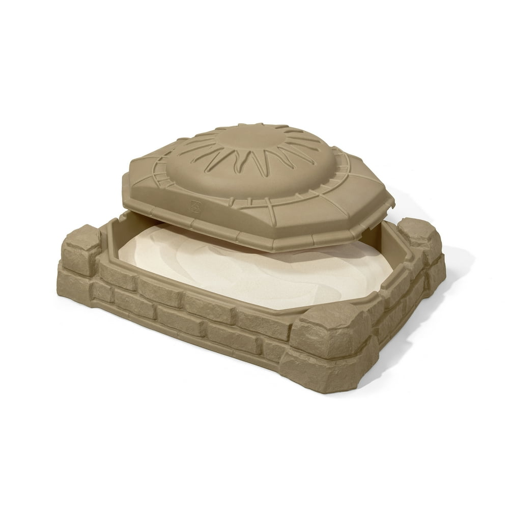 Step2 Naturally Playful 4' Rectangular Sandbox with Cover Sandstone