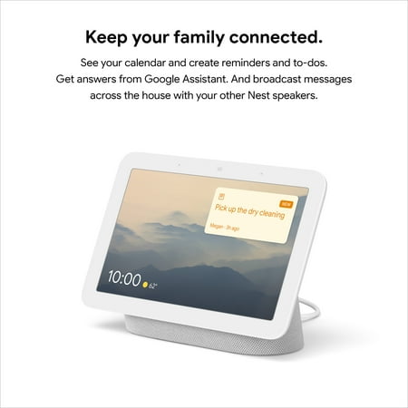 Google Nest Hub 2nd Gen - Smart Home Display with Google Assistant - Chalk