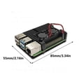 thumbnail image 3 of Aluminium Alloy Pi 4B Armors Case with Integrated Double Fan for Raspberry Pi4B Enclosure Enhances Thermals Performances, 3 of 4