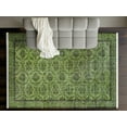 thumbnail image 2 of Green Oriental Area Rugs for Living Room Washable Rugs Boho Moroccan Area Rug Soft Neutral Geometric Bohemian Carpet Distressed Indoor Rug for Bedroom Dining Room Office Foldable Nonslip Rug, 2 of 9