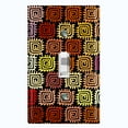 thumbnail image 1 of Metal Light Switch Plate Cover Colorful Safari African Tribal Art Pattern SFR017, 1 of 1