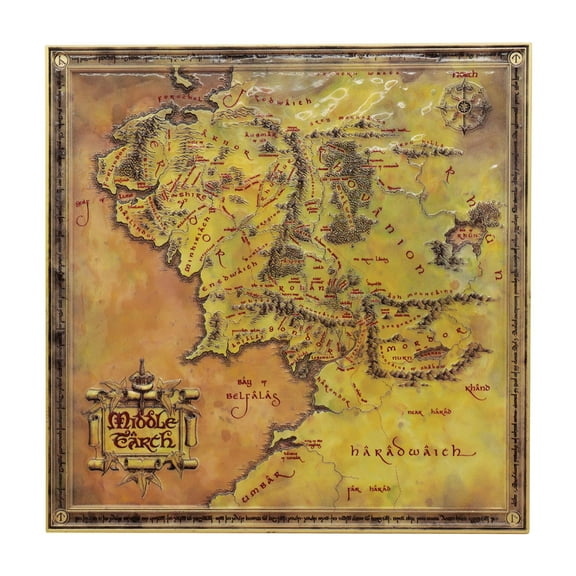The Lord of the Rings Metal Map Replica