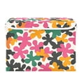thumbnail image 7 of Yayeee Collapsible Cube Storage Bin with Lid Fabric Closet Decorative Basket with Handles, Pink Floral Blooms, 7 of 7