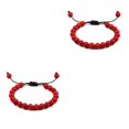 thumbnail image 1 of Qarigey unisex con piedras preciosas naturales, joyería, idea de regalo, para mujer, para hombre, línea negra+rojo Línea negra+roja 2Conjunto, 1 of 6