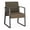 Adler Peppercor, variant on Waterfall Reception Waiting Sled Base Guest Chair / Charcoal Steel / Brown