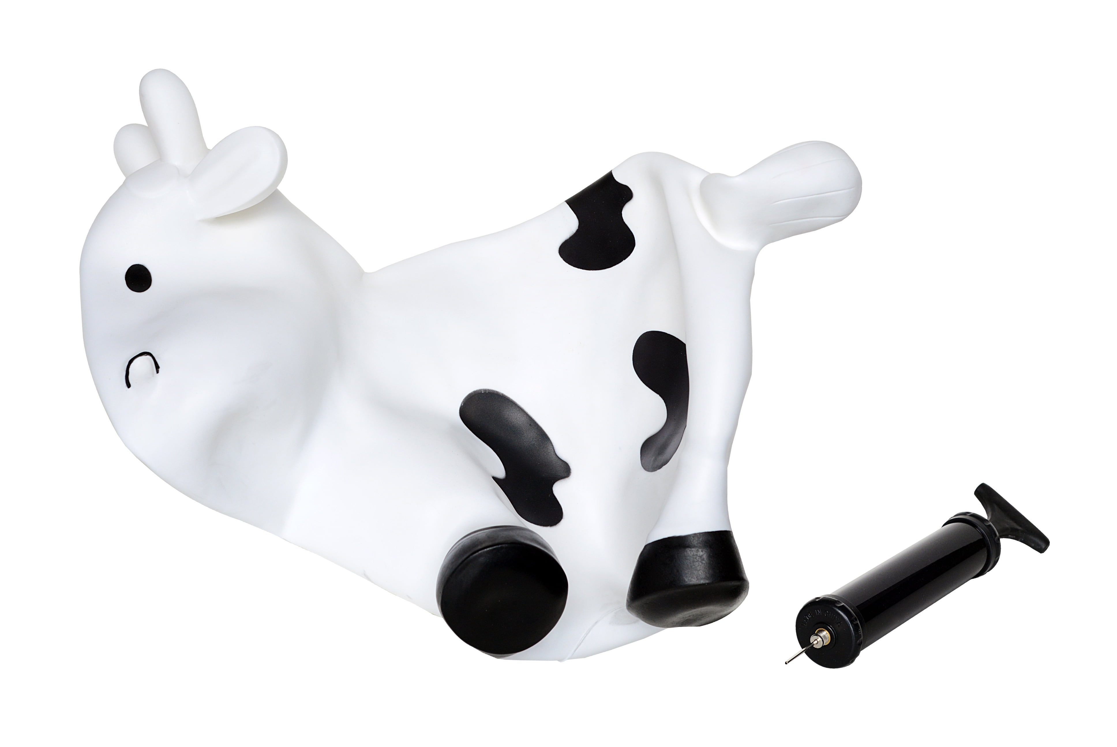 White Cow Bounce & Ride-on Inflatable Hopper Toy with Pump