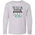 thumbnail image 3 of Inktastic Walk by Faith Quote Long Sleeve Youth T-Shirt, 3 of 5