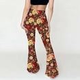 thumbnail image 5 of Xuniizn Flare Leggings for Women, Leopard Print High Waisted Boho Holiday Casual Pants, Stretchy Soft Slim Breathable Workout Leggings, S-3XL, 5 of 8