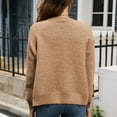 thumbnail image 5 of Lovskoo Cardigan Sweaters for Women Open Front Trendy Daily V Neck Long Sleeve Knit Coat Oversized Winter Outerwear Tops Khaki, 5 of 5