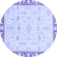 thumbnail image 1 of Ahgly Company Indoor Round Oriental Blue Traditional Area Rugs, 7' Round, 1 of 4