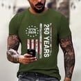 thumbnail image 2 of Men's Independence Day Graphic Tee 250th Anniversary USA Shirt Patriotic Flag Casual T Shirt, 2 of 5