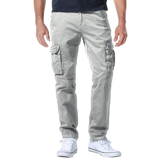 Pantalones Cargo Casual para Hombre Match, Uso al Aire Libre y Trabajo #6531 (36, Gris Claro)