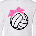 thumbnail image 4 of Inktastic Volleyball with Pink Bow Long Sleeve Youth T-Shirt, 4 of 5