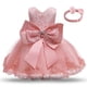 thumbnail image 1 of Vestido de niña pequeña con lazo grande, vestido de bautismo para niñas, primer año, fiesta de cumpleaños, vestido de boda, ropa de bebé, tutú, vestido esponjoso Tan Jianjun unisex, 1 of 2