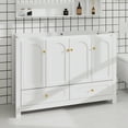 thumbnail image 4 of 48" White Bathroom Vanity Abundant Storage Cabinet -4 Soft close doors and 2 drawers (excluding the ceramic basin), 4 of 9