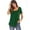 Green, variant on Chbgutlmr Short Sleeve Shirts for Women Button Crewneck Ruched Casual Blouses Solid Color Loose Comfy Tee
