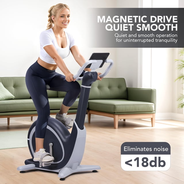 EDTara Vélo d'Exercice Intérieur à Résistance Magnétique, 36 Réglages, Capacité de 350 lb, Console Connectée à l'Appli et Siège Confortable