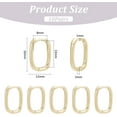 thumbnail image 3 of 10 Pairs 18K Gold Plated Hoop Earrings for Women Geometric Minimalist Rectangle Huggie Hoops Earrings Oval Endless Hoop Earring Trendy Square Hoops Earring for Women Jewelry Real 18K Gold Plated, 3 of 5