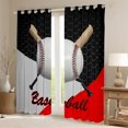 thumbnail image 2 of Castle Fairy Female Men Adults Baseball Game Curtains Pack of 2 (42x84 Each),Sport Theme Curtains Blackout,Geometric Hexagon Honeycomb Bedroom Curtains,Luxury Bedroom Decor, 2 of 6