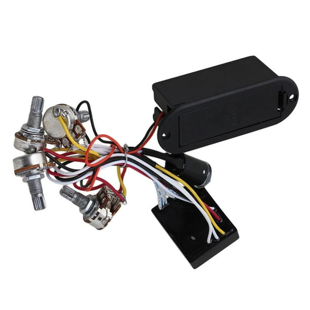 Electric Guitar Bass 2Band EQ Preamp Circuit Preamp Piezo For Pickup