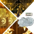 thumbnail image 2 of Star Moon Curtain Lights Ramadan Decoration Lights 8 Modes USB Powered Curtain Fairy String Lights With Remote Control Christmas Wedding Party Ramadan Home Decor Christmas Lights Short Strand, 2 of 5