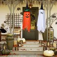 thumbnail image 4 of Injueey Sombrero colgante con patrón de calabaza para Halloween, decoración de vestir, adorno de fiesta de cumpleaños, patio interior y Kits de decoración para fiestas Naranja, 4 of 6