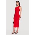 thumbnail image 2 of Women's Twisted Strap Asymmetrical Neckline Midi Dress, 2 of 3